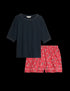 Marks & Spencer "Pure Cotton Printed Shortie Set"